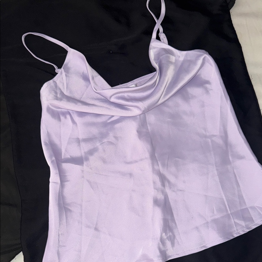 Glam Lavender Cowl Neck Camisole